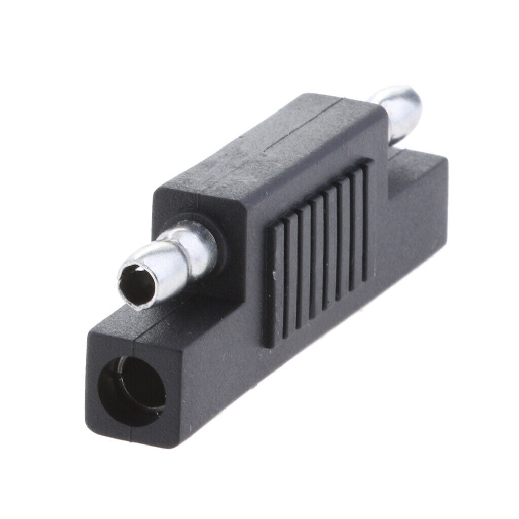 Black SAE Plug (male) to Plug (male) Adapter Solar Panel Battery, Black