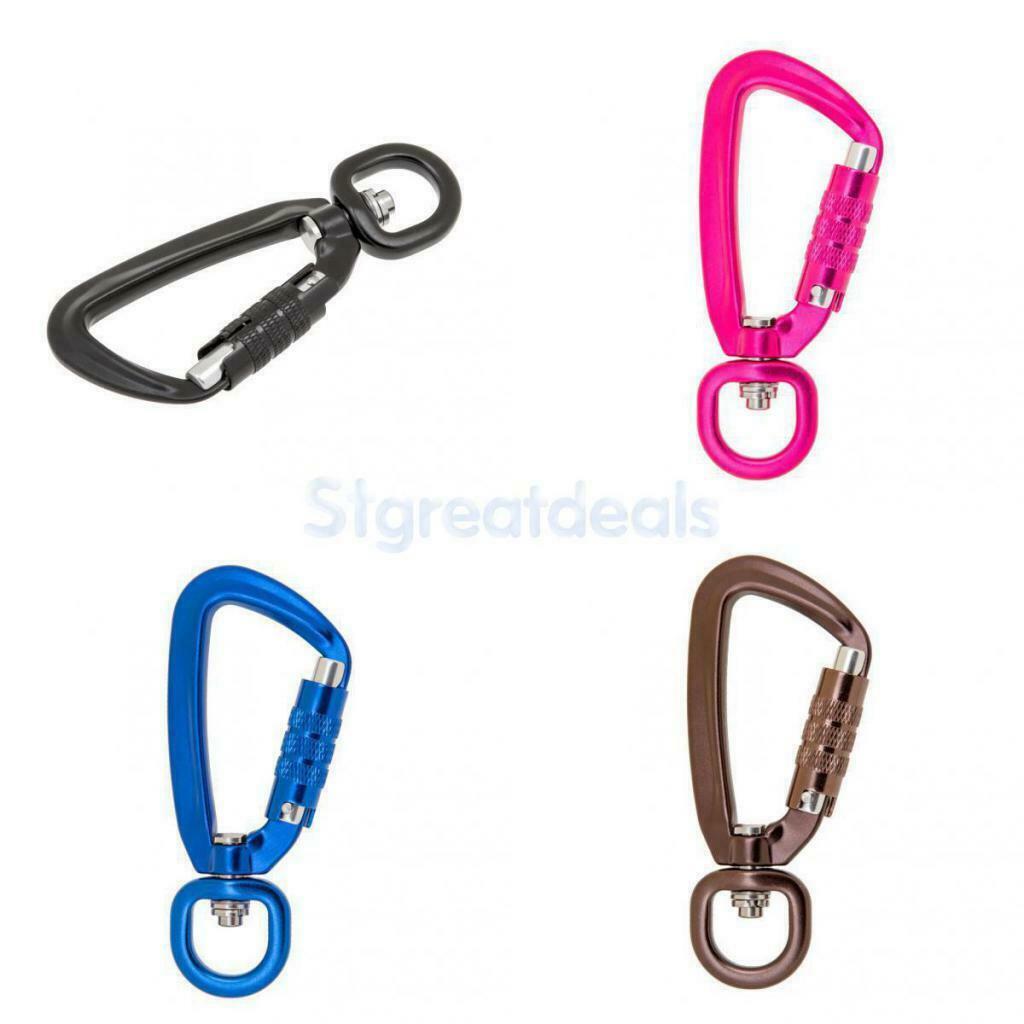 500KG Auto Locking Carabiner Rotating Ring Outdoor Keychain Hook tool
