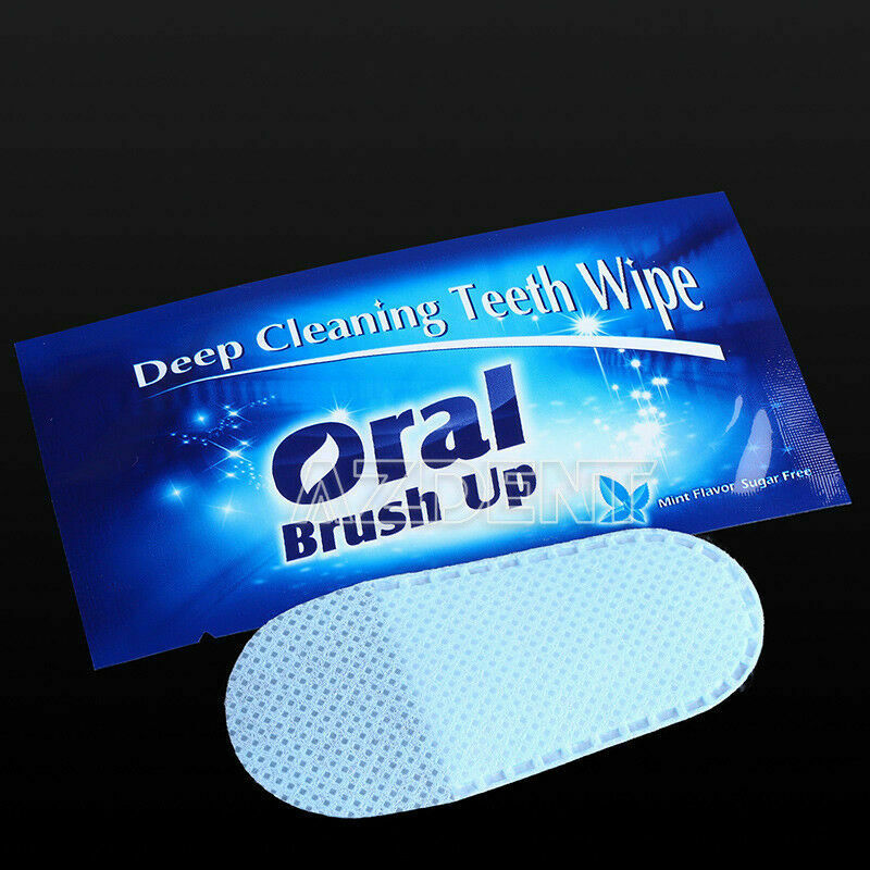 1000 Bags Dental Finger Deep Cleaning Teeth Wipe Tooth Whitening Brush Up