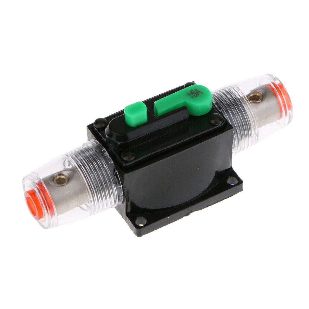 12V-36V In-Line Circuit Breaker Fuse Auto Car Stereo Audio Protection 15A