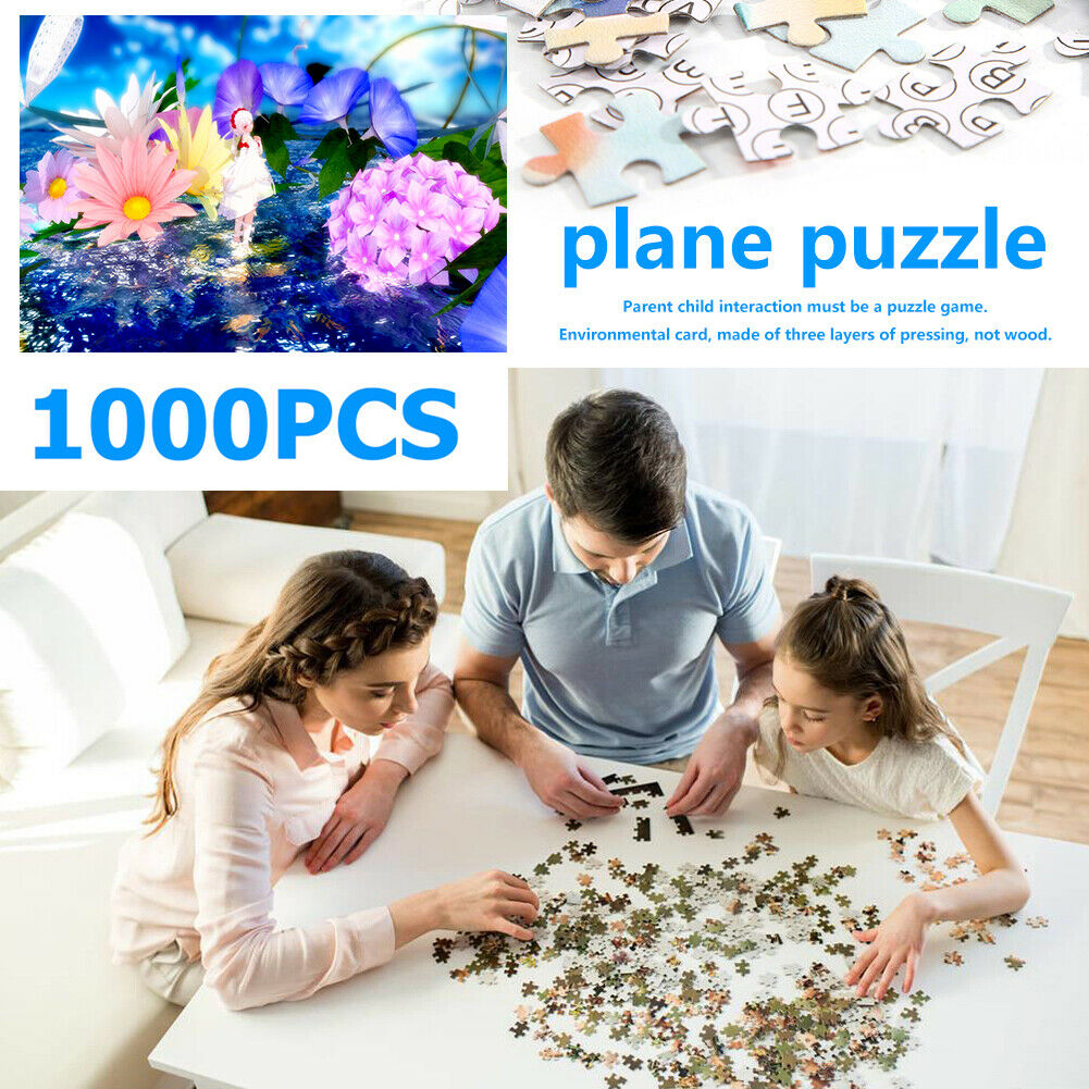 1000 Pieces DIY Puzzle Beauty Flower Paper Jigsaw Toys Educational Picture  @