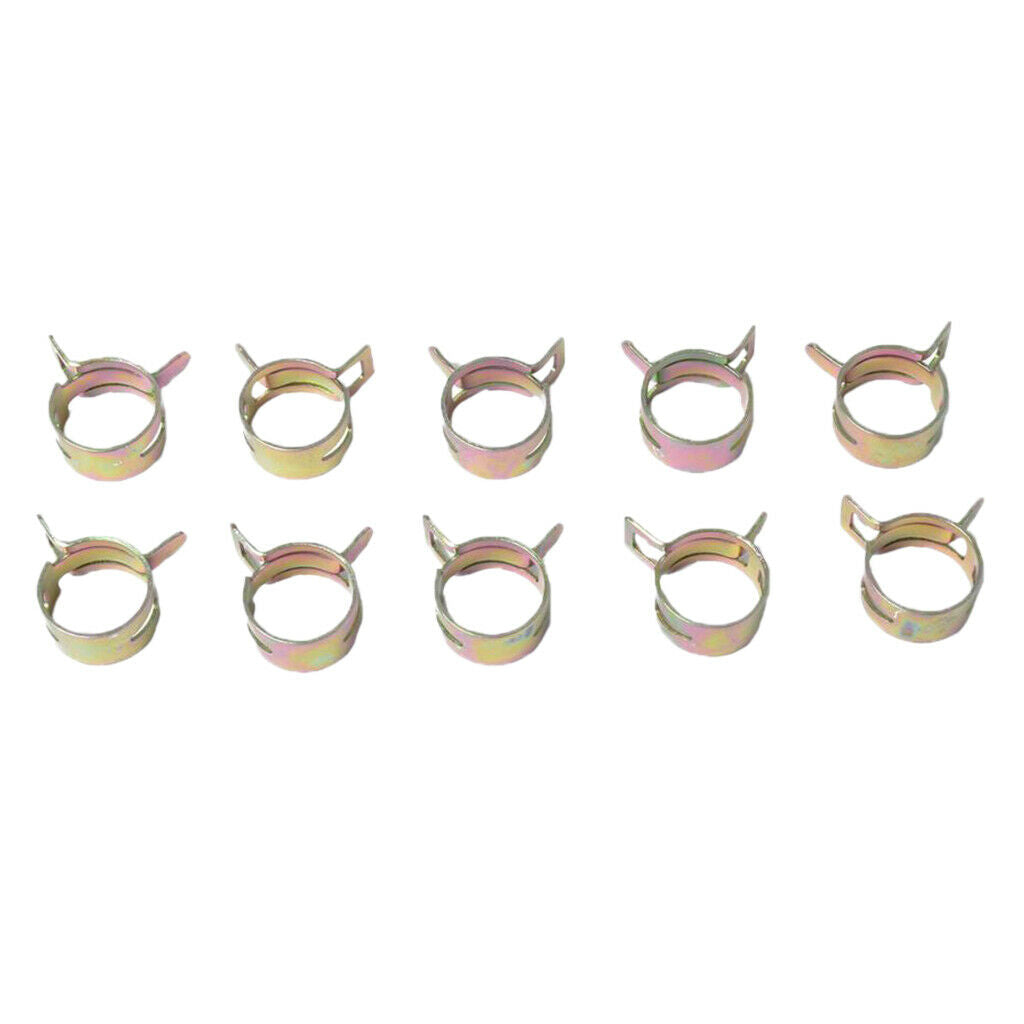 10pcs 8mm Car Spring Clip Fuel Line Hose Water Pipe Air Tube Clamp Fastener