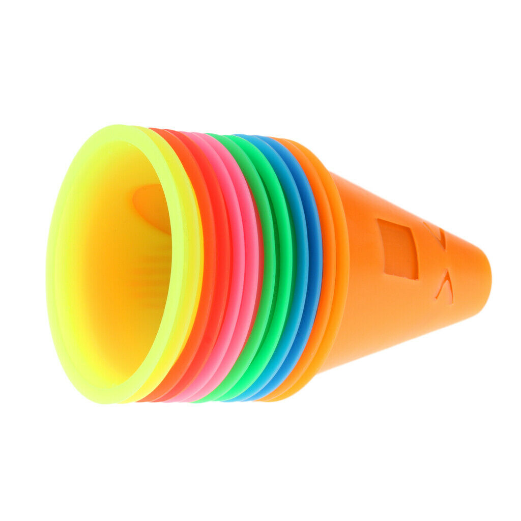 12 Pieces Mix Color Expressions Style Roller Skating Skateboard Cone Pile