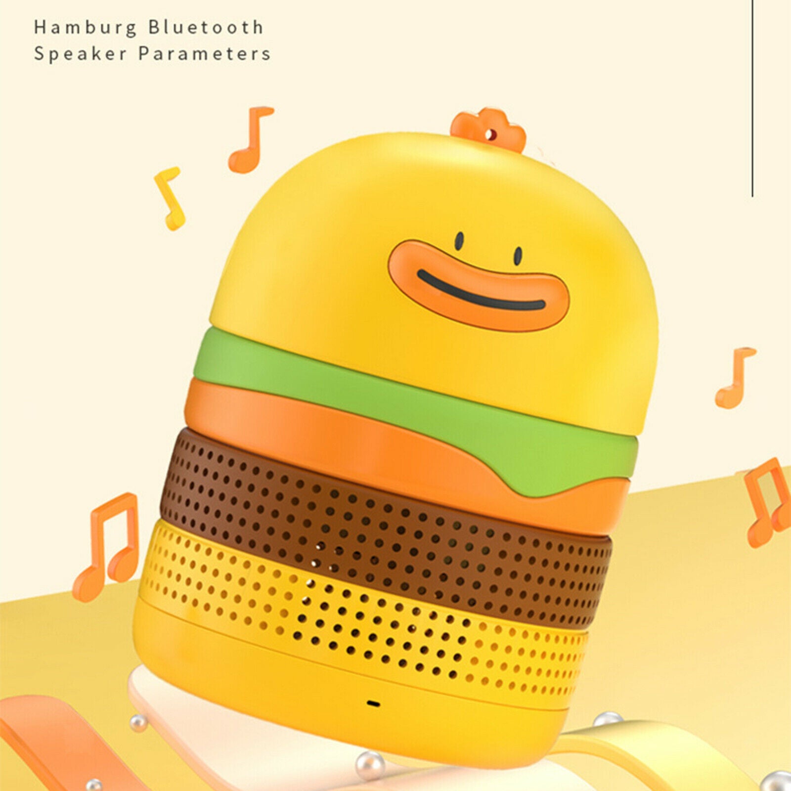 Mini Cartoon Hamburger Duck Portable Wireless Bluetooth Speaker for Girls