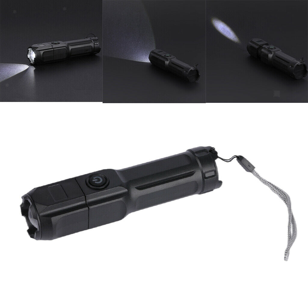 Rechargeable Handheld Flashlights 450LM LED Zoom Powerful Camping Lamp Torch