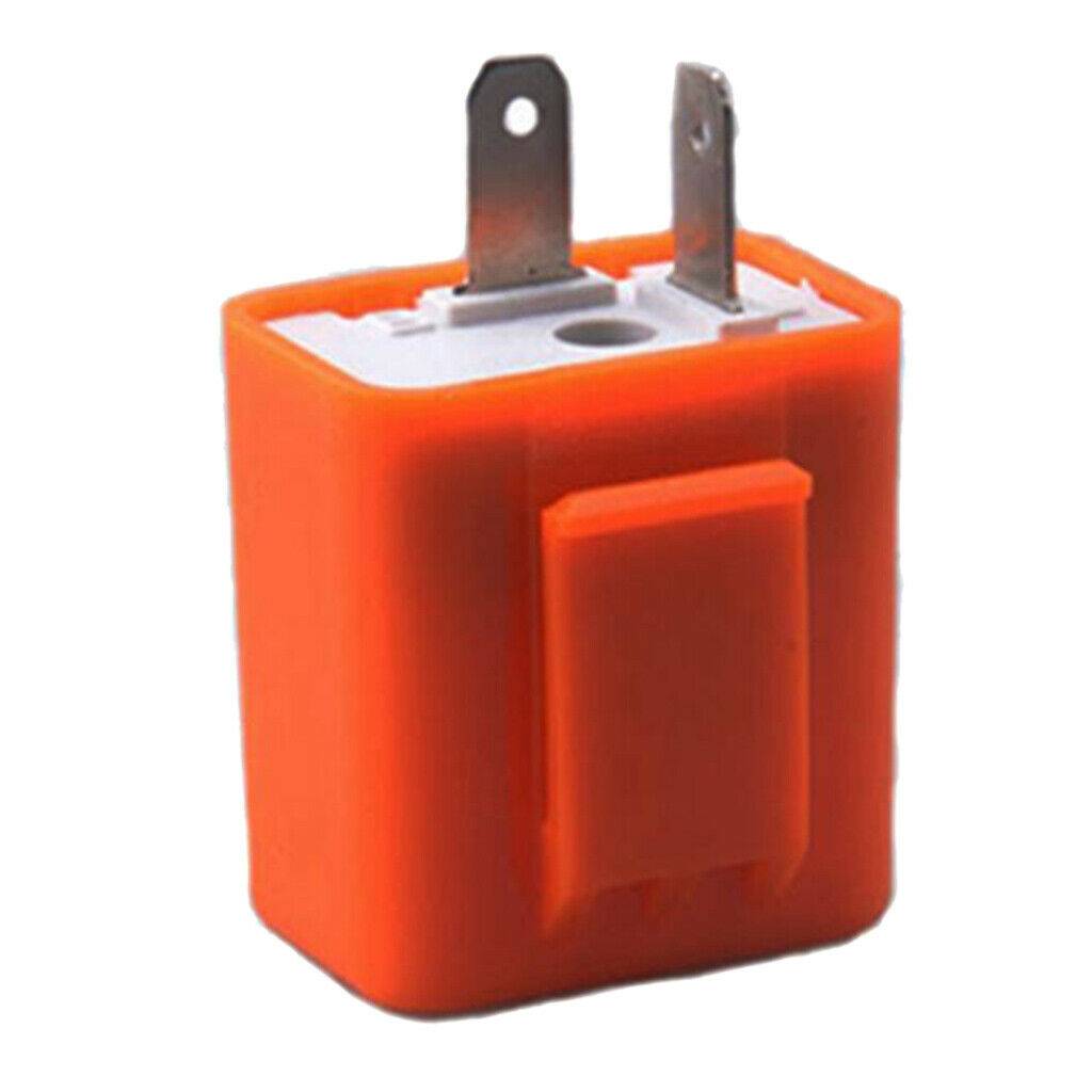 12V 2-pin Adjustable Frequency LED Flasher Relay Blinker Motorbike Universal