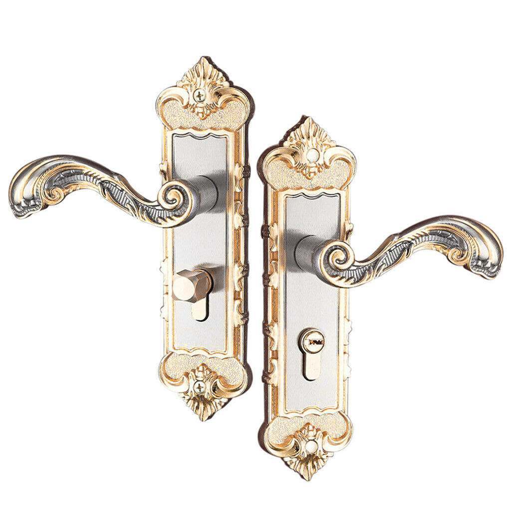 Entrance Lever door handle with Three keys for office or front door #6