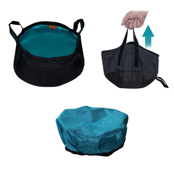 Portable 8.5L Folding Washbasin Bucket Wash Basin Foldable Camping Water Pot New