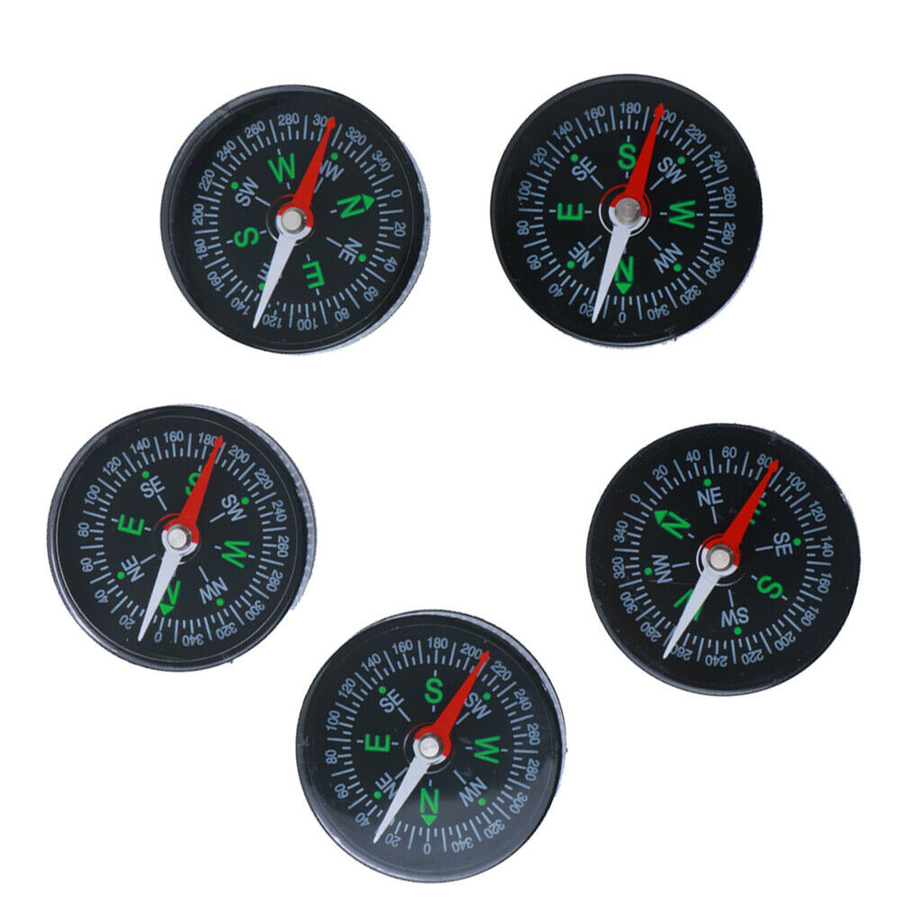 5 Lot Acrylic Compasses Mini Watch Compass Outdoor Sports Set Tools