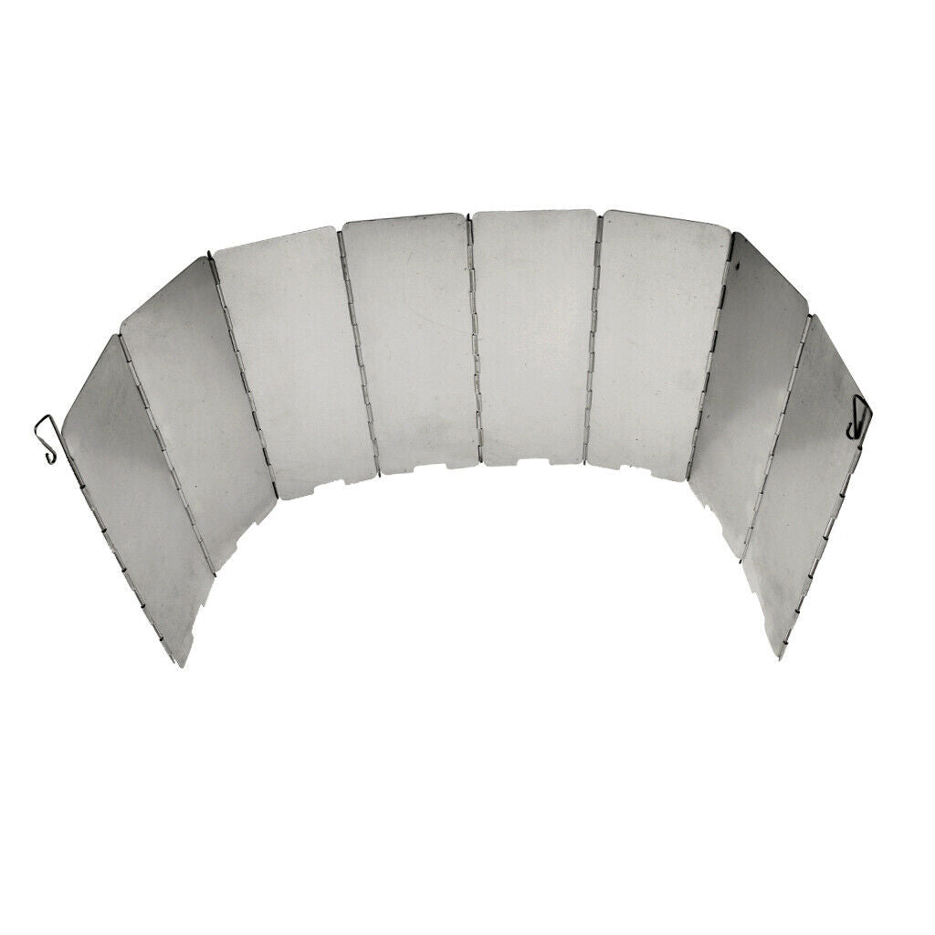 Outdoor Camping Barbecue Stove Burner Cooker Folding Wind Screen Windshield