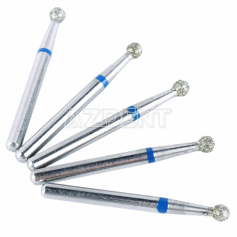 100 X Dental MANI Style Diamond Burs BR-31 Ball Round For High Speed Handpiece