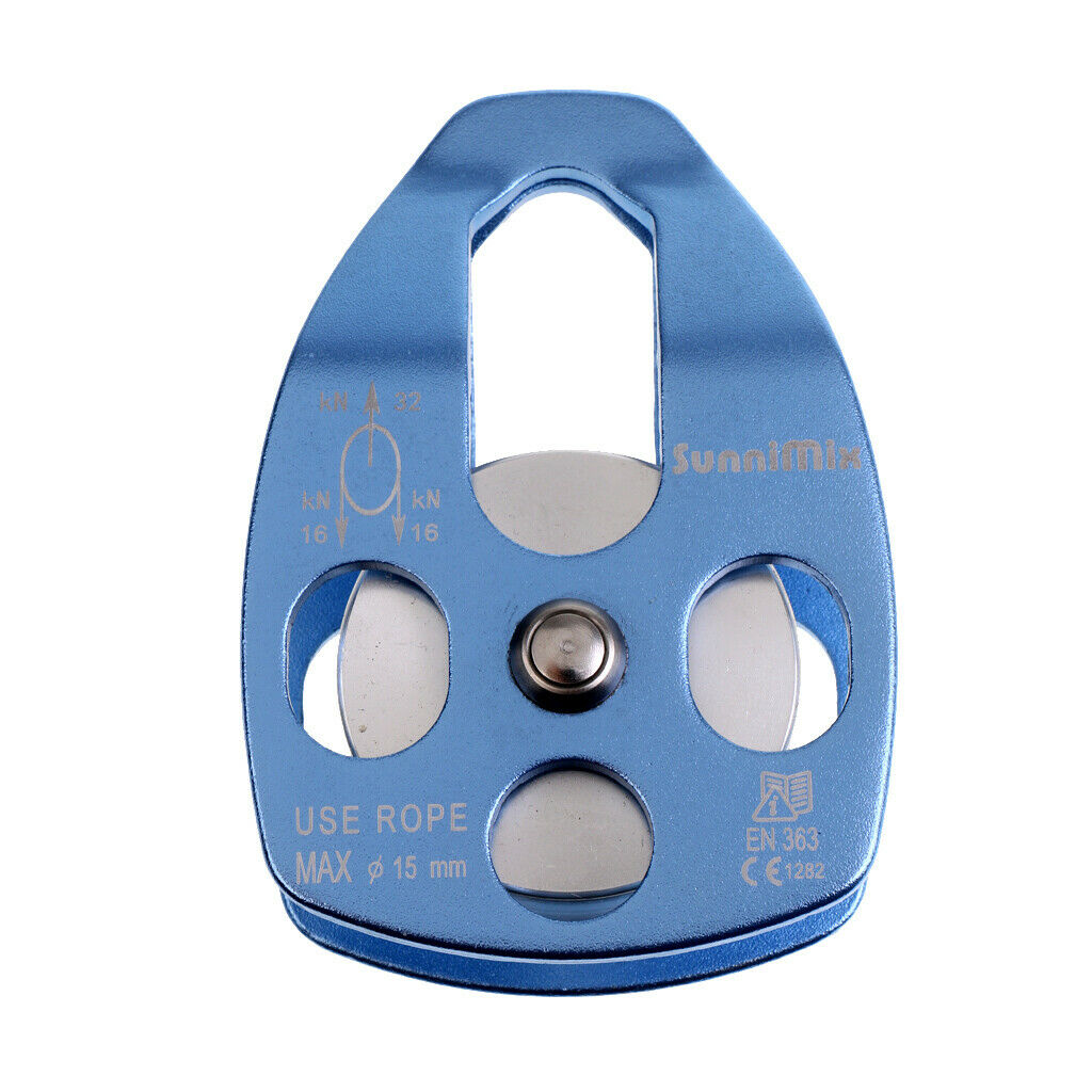 32KN Rock Climbing Pulley Single Sheave Tree Surgeon Rigging Rappel