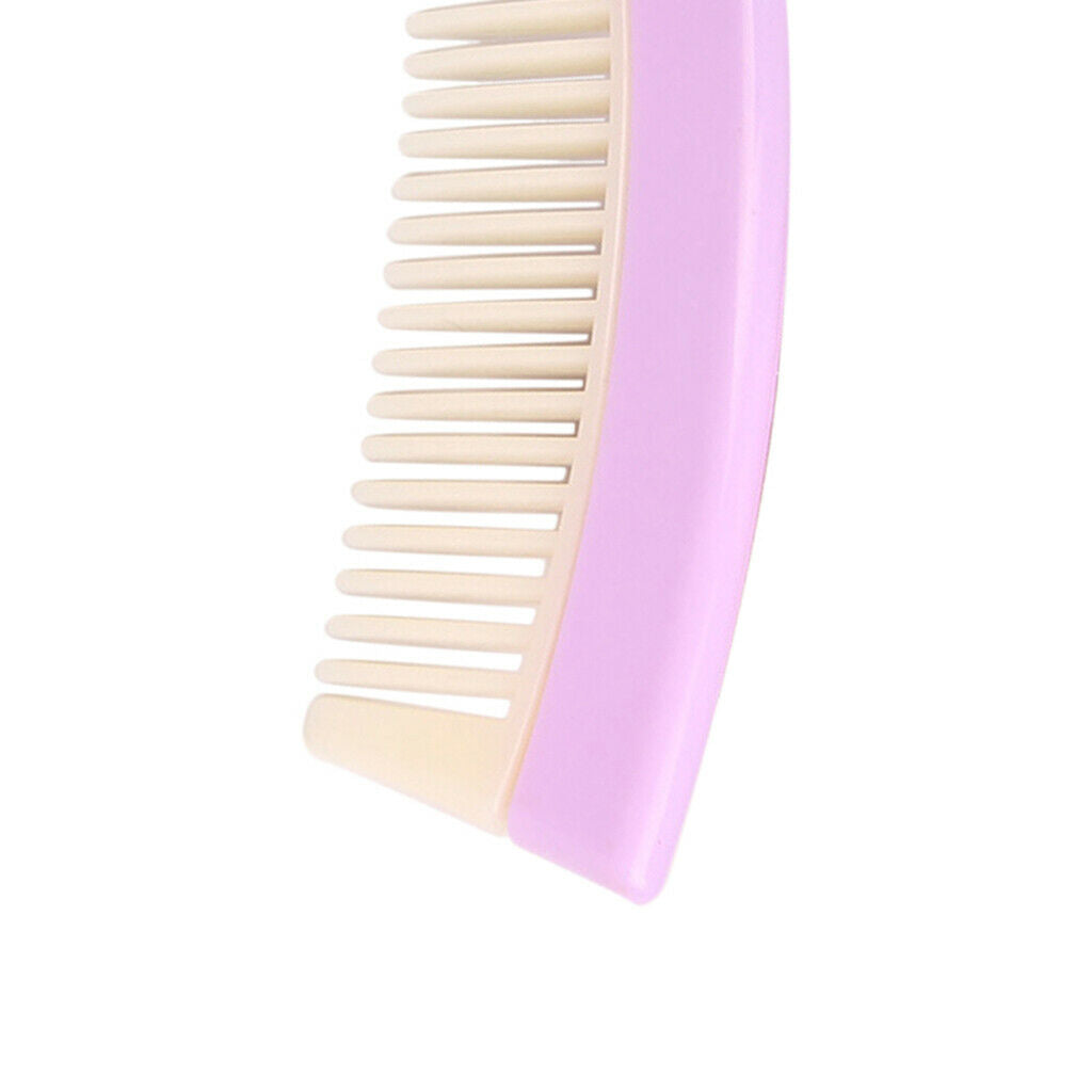 Plastic Portable Wide Tooth Detangling Hair Comb Anti-static for Women Purple