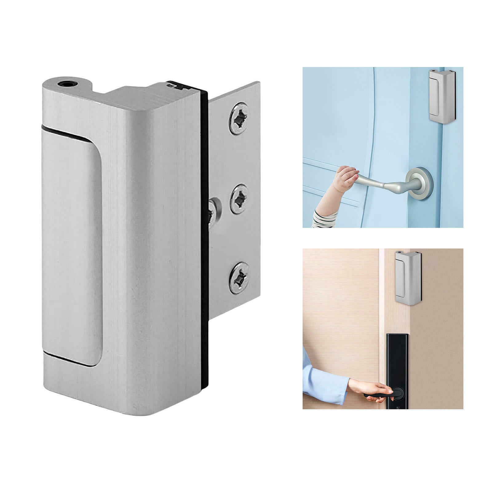 Home Security Door Lock Guard Latch Device for Safety Inward Swinging Home