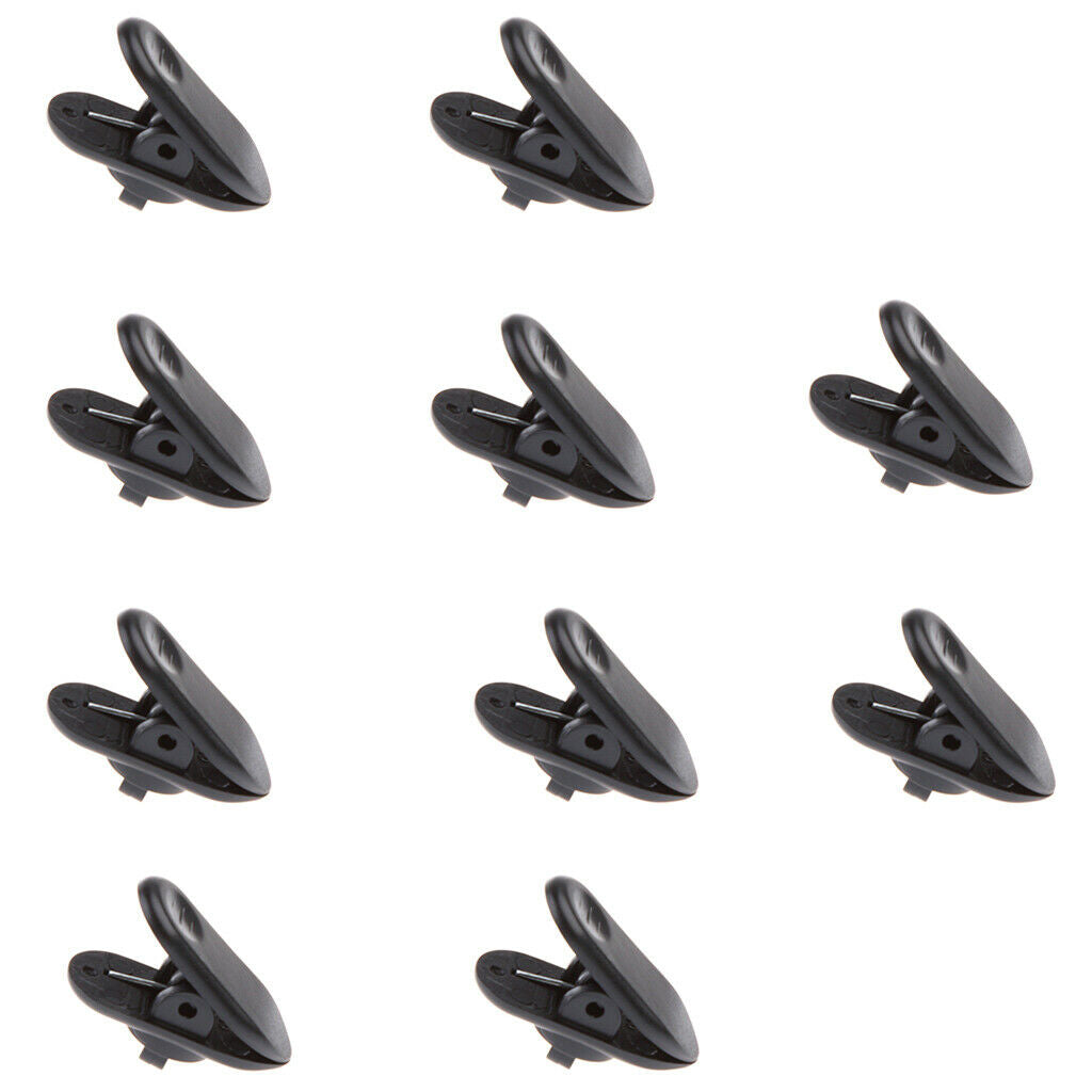 10x Earphone Lavalier Mic Tidy Cable Lapel Nip Clip holder Organizer Black