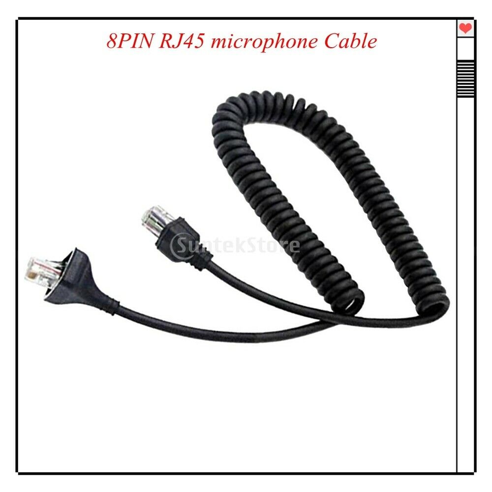 RJ-45 8 Pin to 8 Pin Replacement Microphone Cable for   KMC-30 Mobile