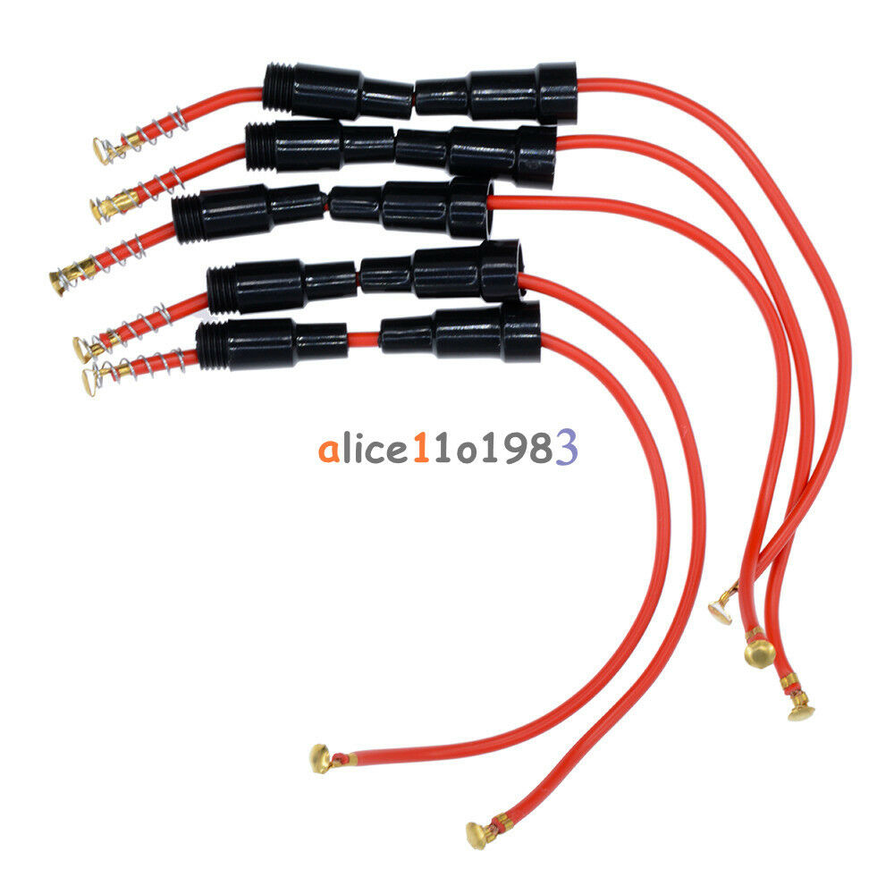 5PCS Home Protection Inline Fuse Holder Copper Wire Components 5A 220V Fuse Box