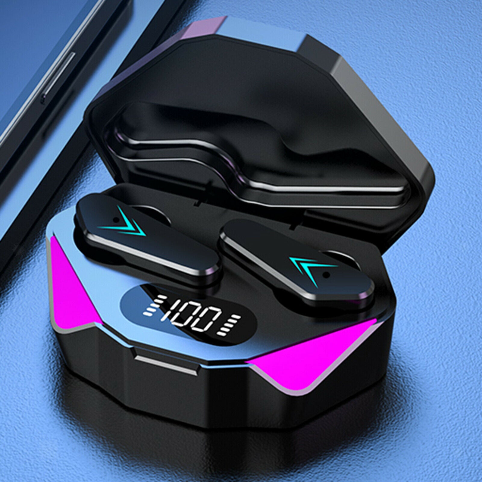 Game Wireless Earbuds Bluetooth 5.0 for Sport with Wireless Charging Case