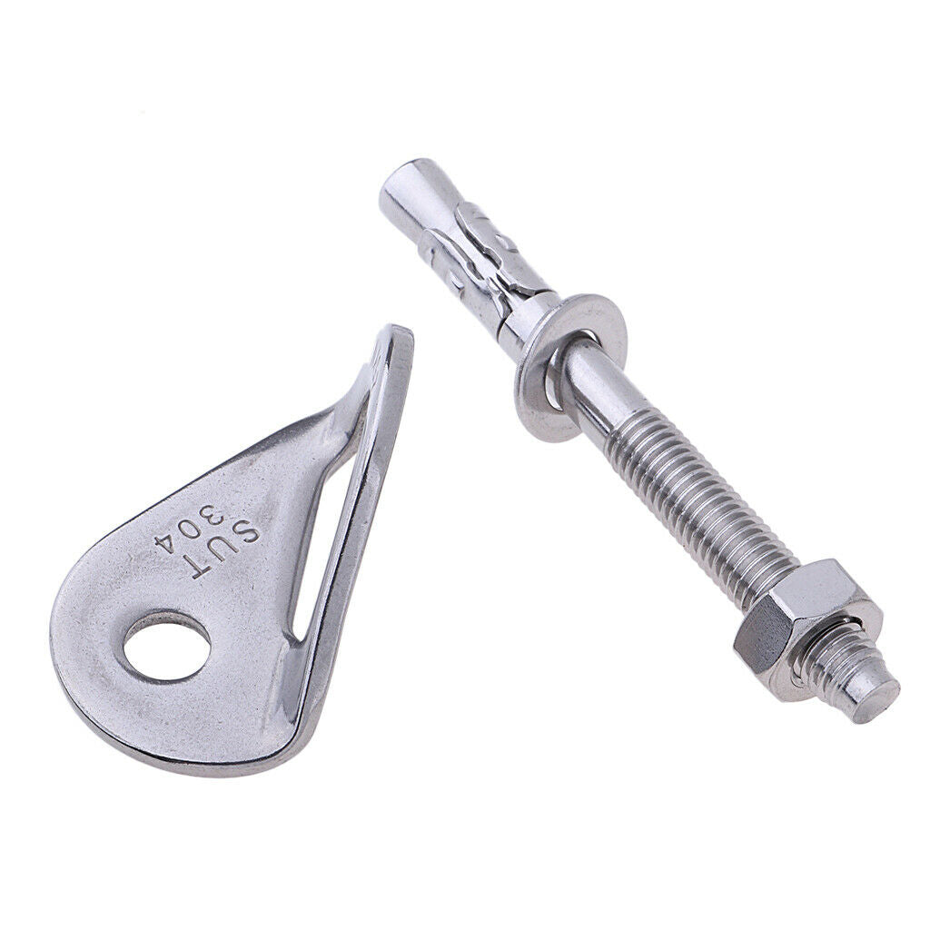 25KN Heavy Duty Rock Climbing Bolt Hanger Stainless Steel Anchor Carabiner