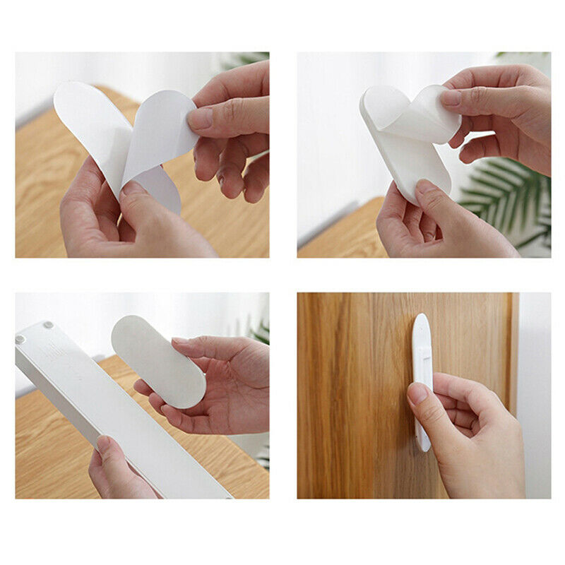 2x Self-Adhesive Desktop Socket Fixer Cable Organizer Punch-free Power Strip Tt