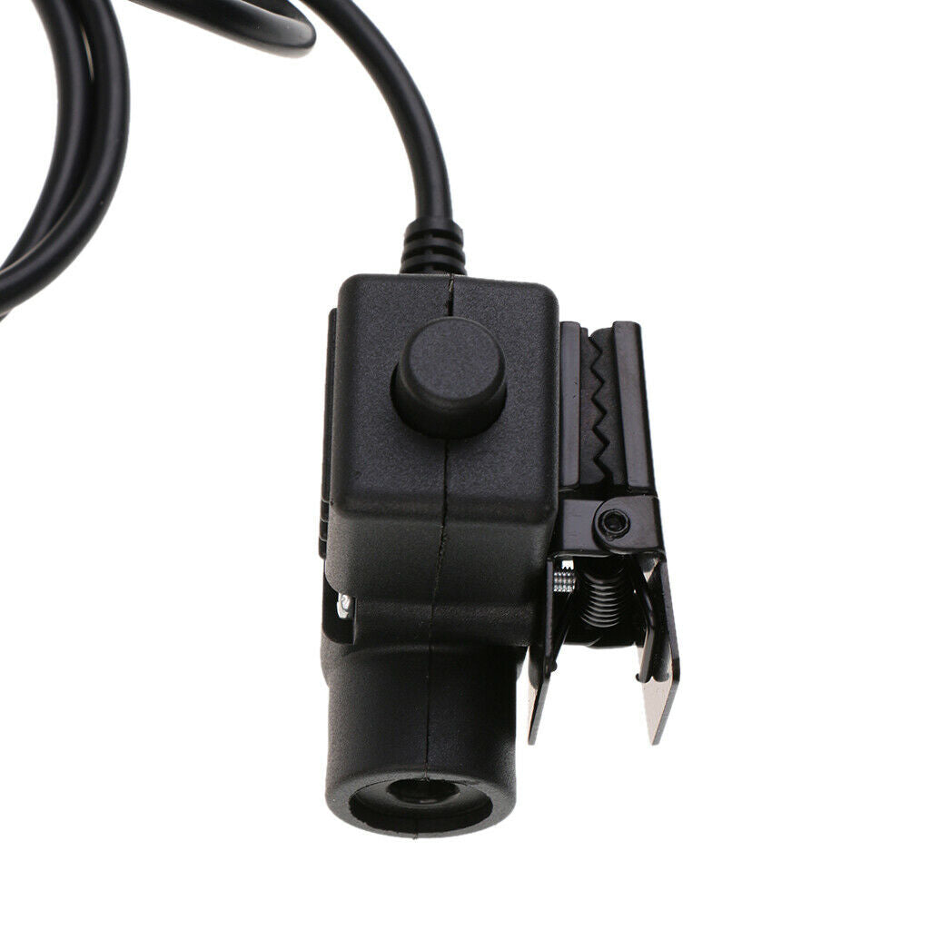 2 Pin Plug   U94 Headset Cable Adapter & PTT for Kenwood Radios