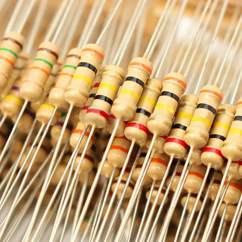 100 Value 1/2W Carbon Film Resistor Assortment Kit 1000pcs