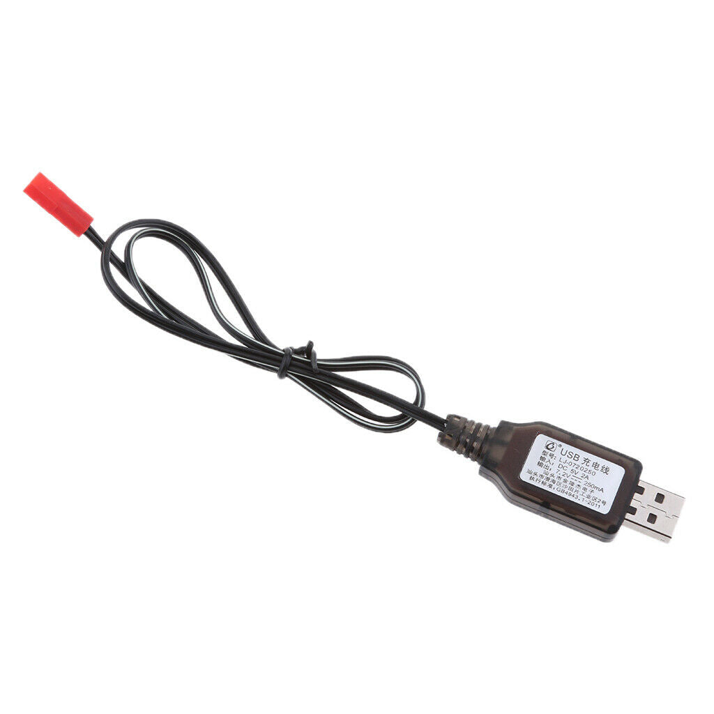 Premium 7.2v USB to JST-2P NI-MH/NI-Cd Battery Charging Cable for RC Toys