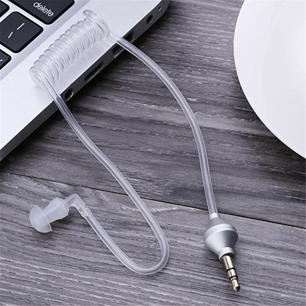 3.5mm Air Tube Headphone Headset Anti Radiation Stereo Mobile Earphone With Mic