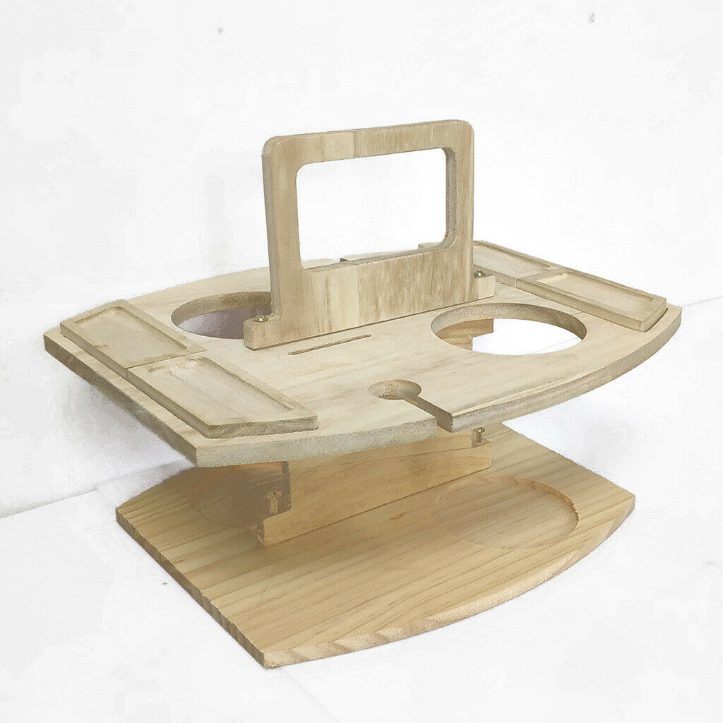 Portable Camping Picnic Table Garden Table Wine Glass Holder Rack Snack Tray