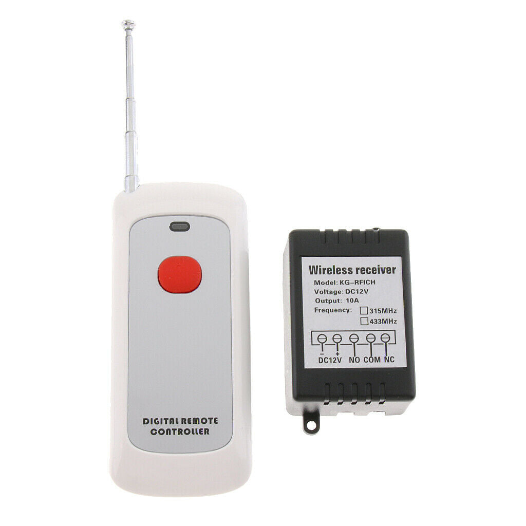 Remote Control Switch Transmitter 12V 10A 433mHz 1km Distance Controller, New