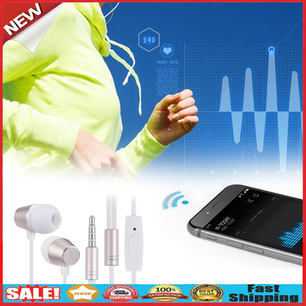 Universal Metal In-ear Eeadphone Earbuds Line Control Stereo Sport Headset @
