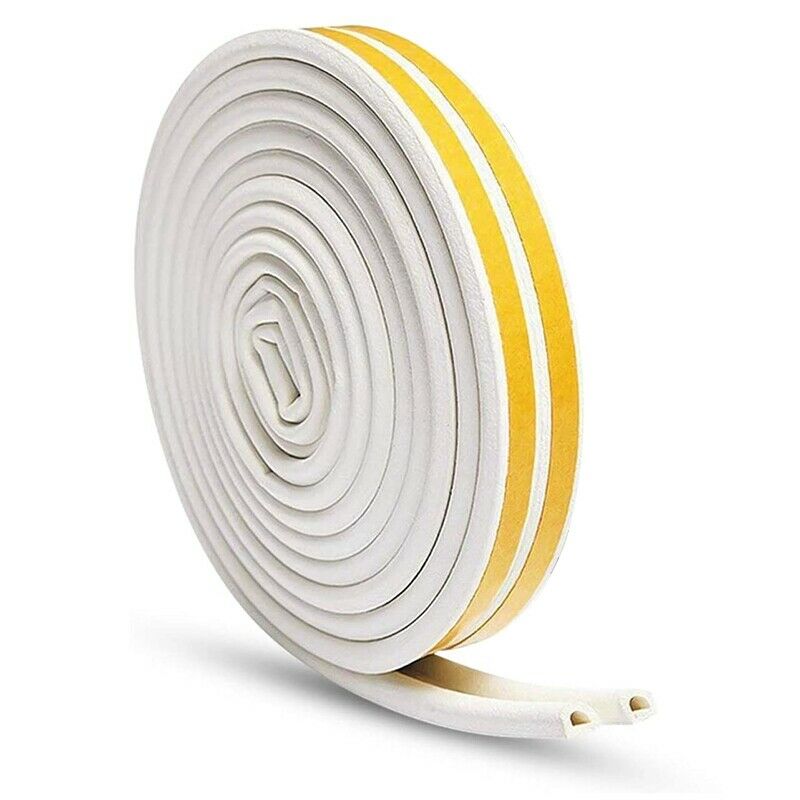 Sealing Strip-Self-Adhesive Foam Weatherproof Strip Door Seal D-Shaped Strip SX7