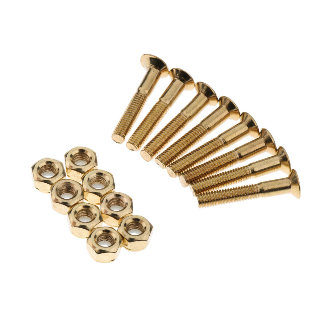 8 Sets 1.1inch Longboard Skateboard Truck Mounting Hardware Screws Bolts Set
