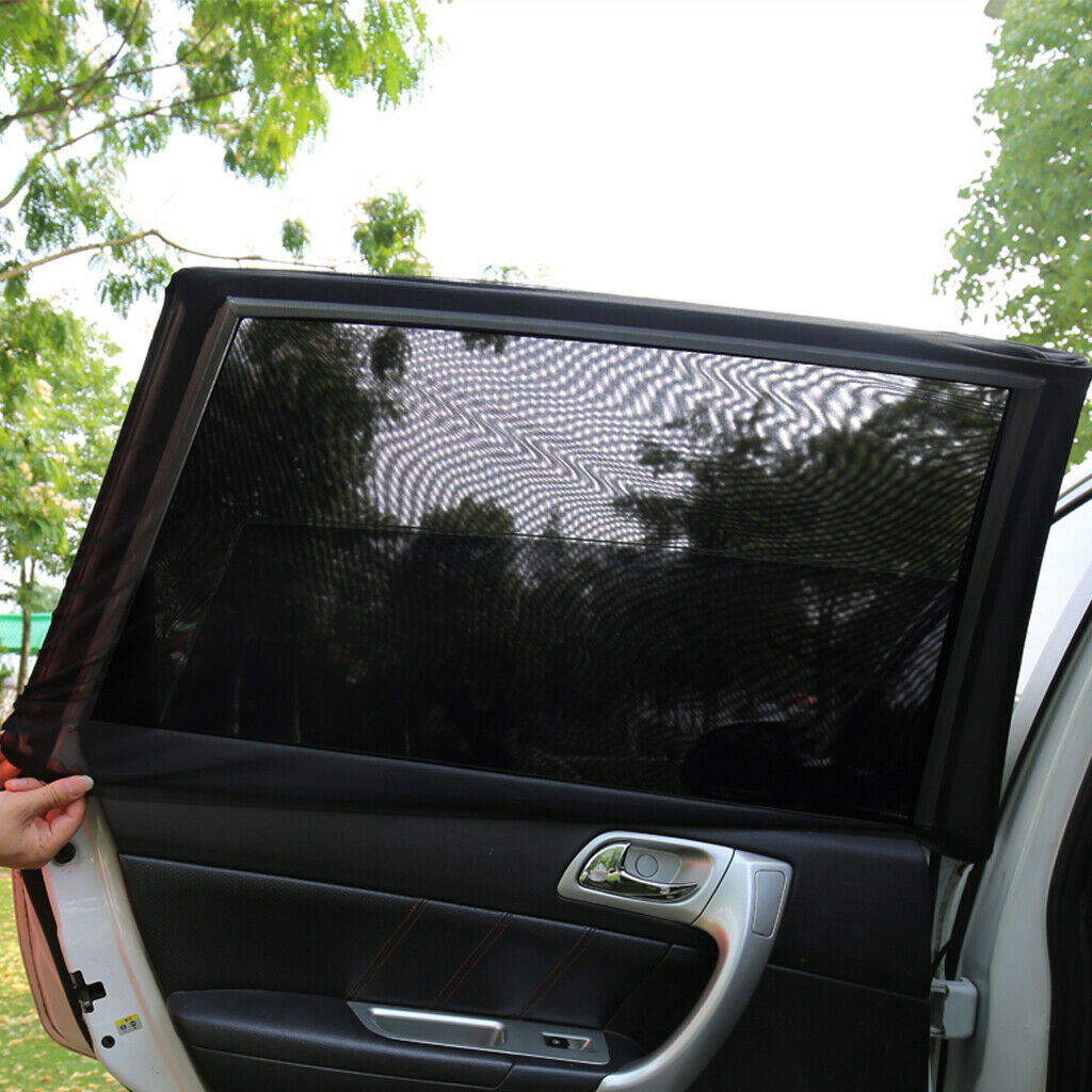 2Pcs Car UV Protection Sun Shade Cover Shield Curtains For Rear Side Window