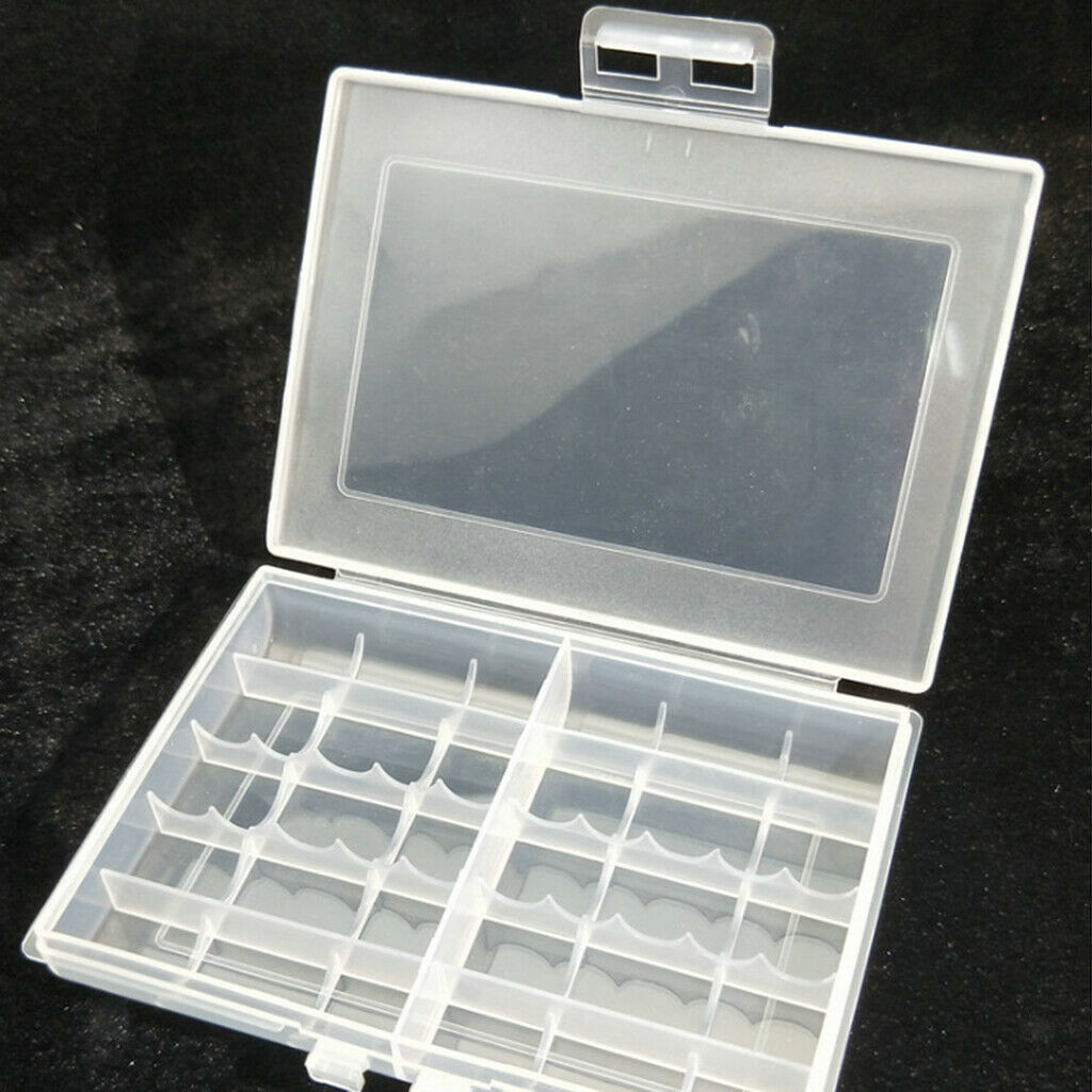 Battery Clear Hard Storage Case Holder Box AA/AAA Rechargeable Batteries