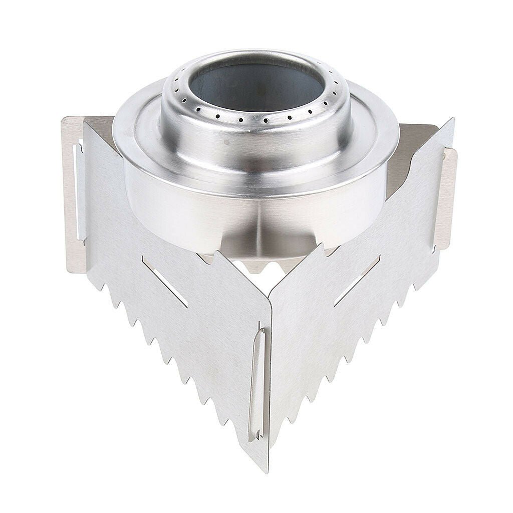 Portable Alcohol Stove Stainless Steel Mini Burner Ultralight Foldable for
