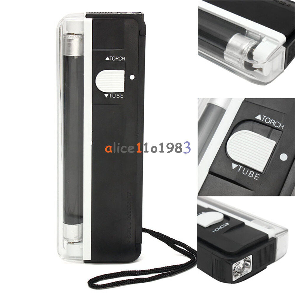 4W Mini Portable Ultra Violet Light Black Lamp Torch BANK NOTES Check AL