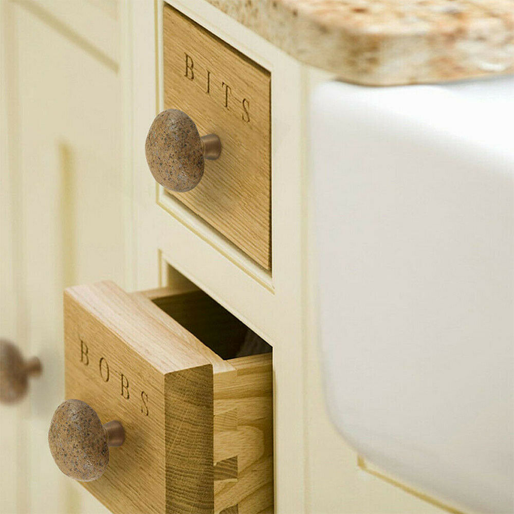 1x Natural Stone Knob Door Knobs Cupboard Drawer Furniture Pull Handle Cabinet