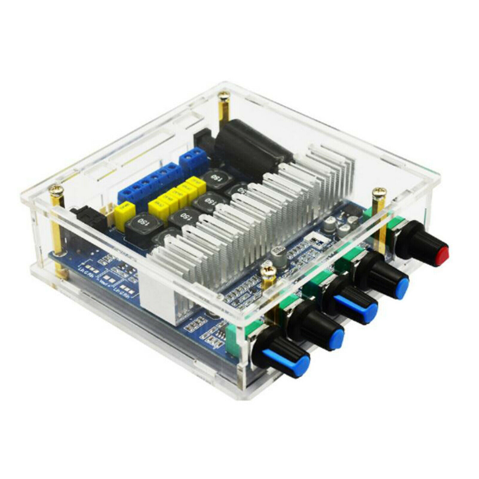 Clear Case Dustproof 2.1 TPA3116D2 Subwoofer Bluetooth Audio Amplifier Board
