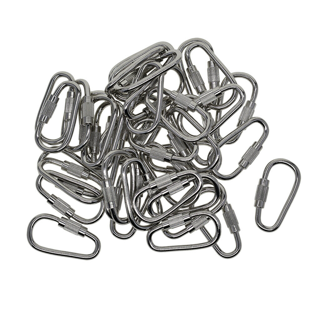 50x small steel carabiner screw carabiner carabiner carabiner clips for