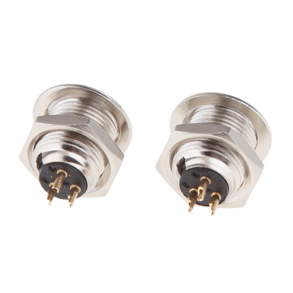 2x 3Pin Mini XLR Connector Plug Male Audio Microphone Connector