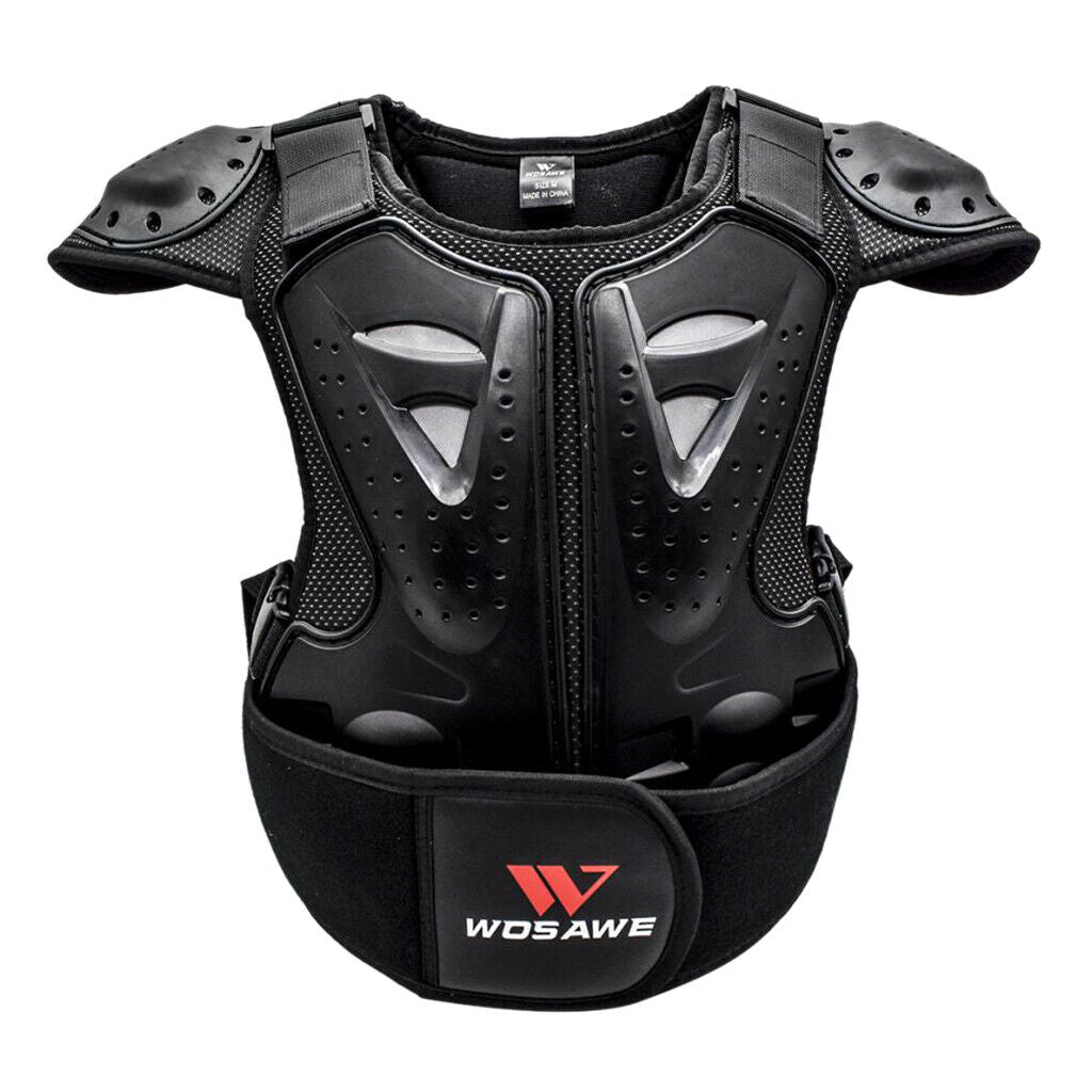Children Chest Back Spine Protector Vest Skating Dirtbike Anti-Fall Gear M