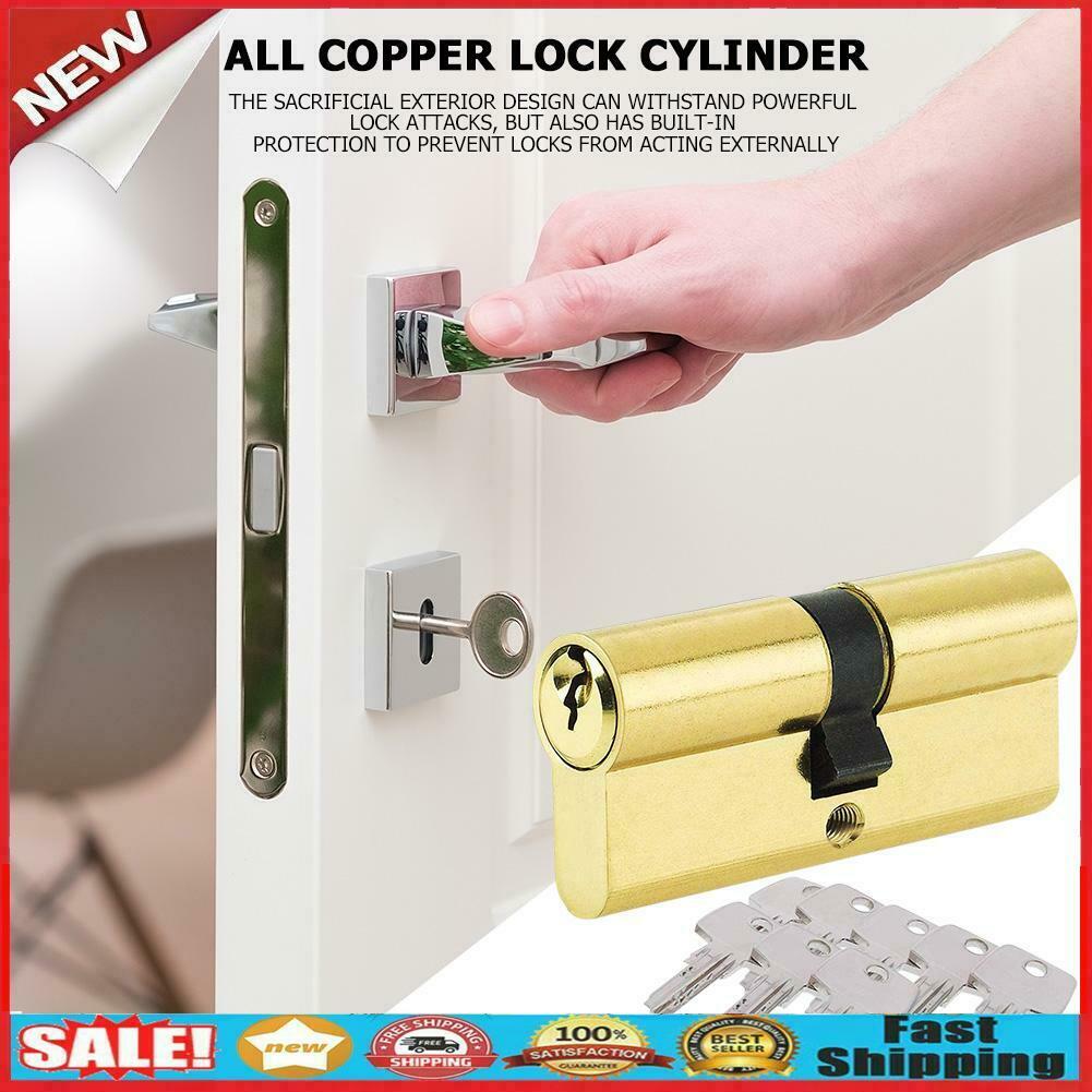 Anti-theft Door Key Security Copper Lock Cylinder Interior Brass Lock Core @