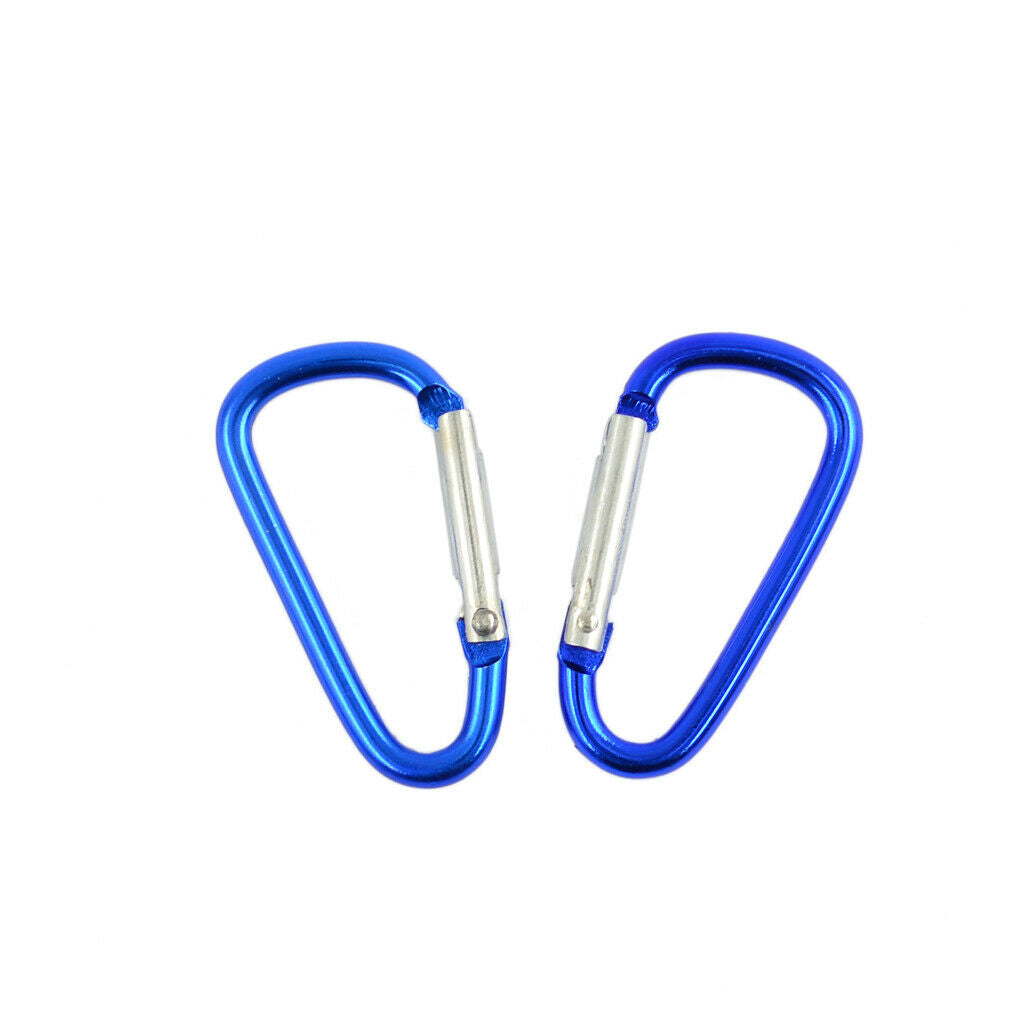 20pcs Camping Climbing Hiking Carabiner Aluminum Alloy Key Hook Clip Buckle