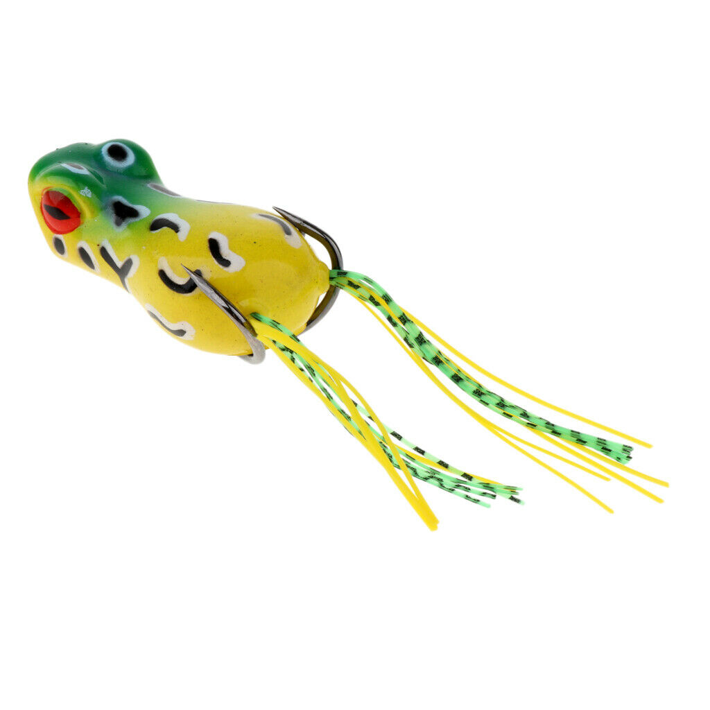 Topwater Frog Fishing Lure Soft Artificial Crankbaits Hook Baits Green C