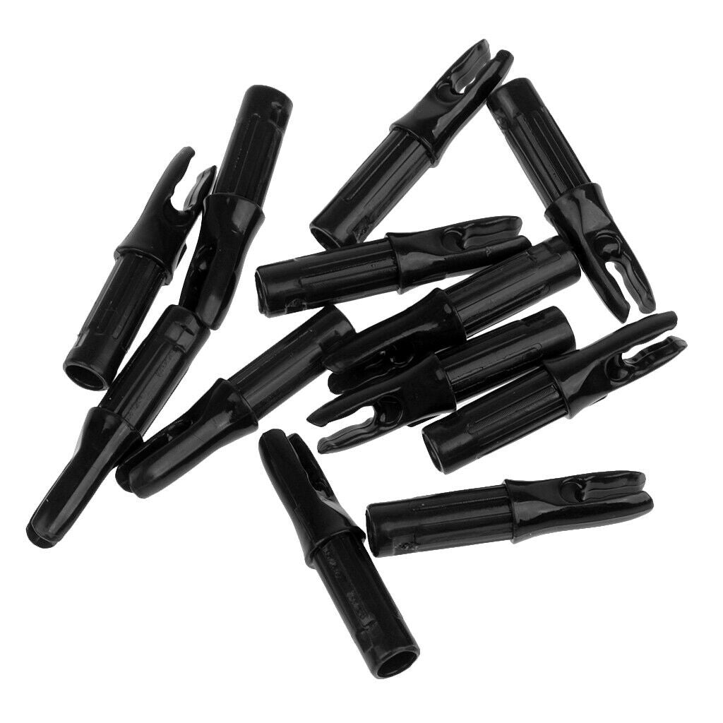 12x arrow nock archery plastic nock for hunting bow black