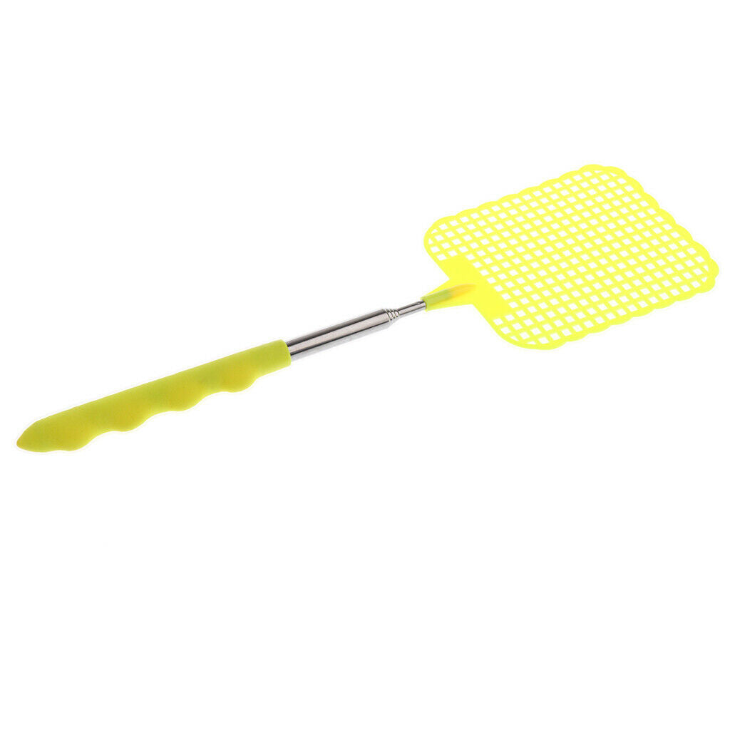 Fly Swatter Extendable Flapper with Long Handle Indoor/Outdoor yellow