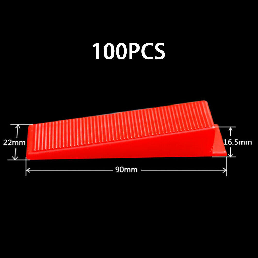 100PCS Plastic Wedges Wall Flooring Spacers Tile Tiling Flat Leveling System