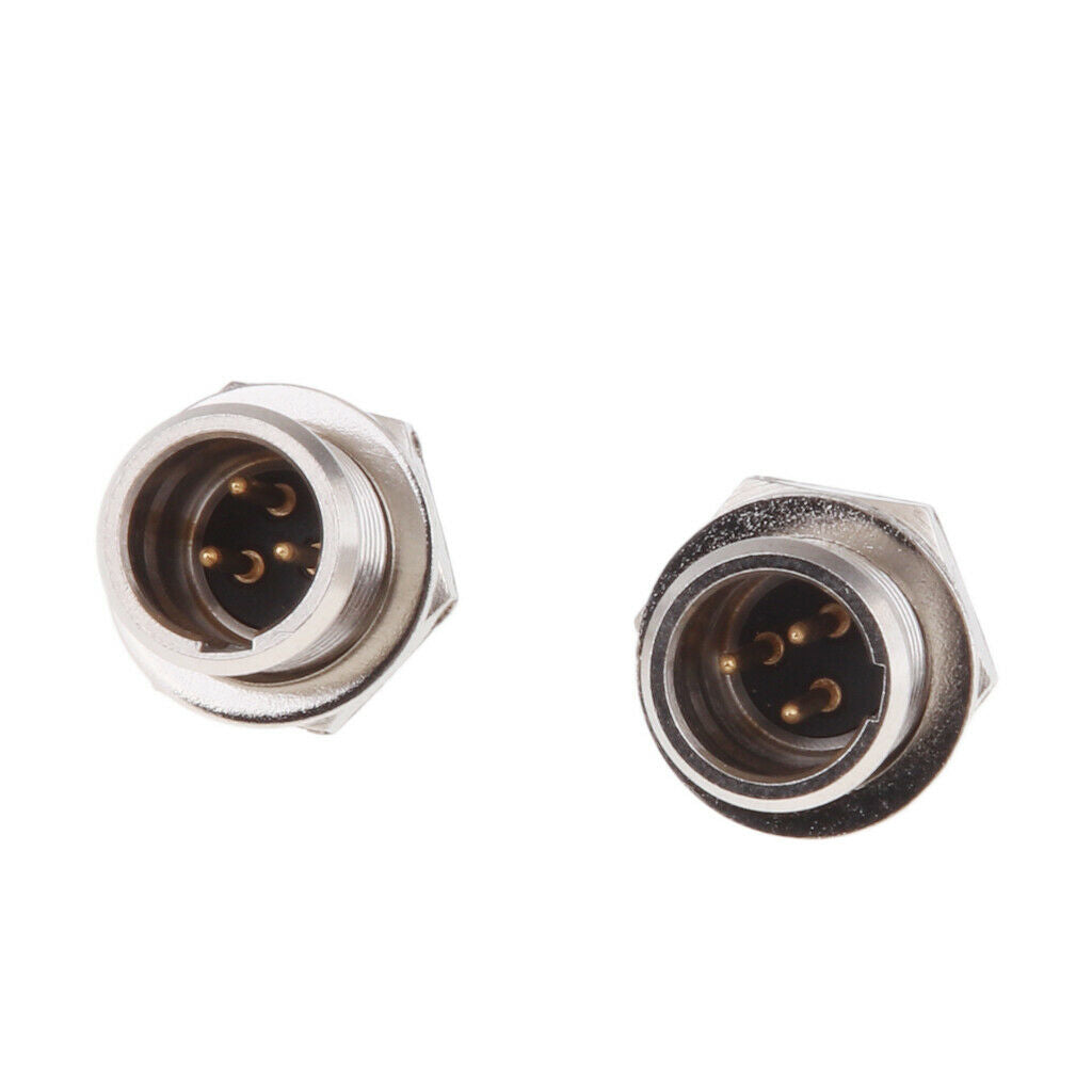 2x 3Pin Mini XLR Connector Plug Male Audio Microphone Connector
