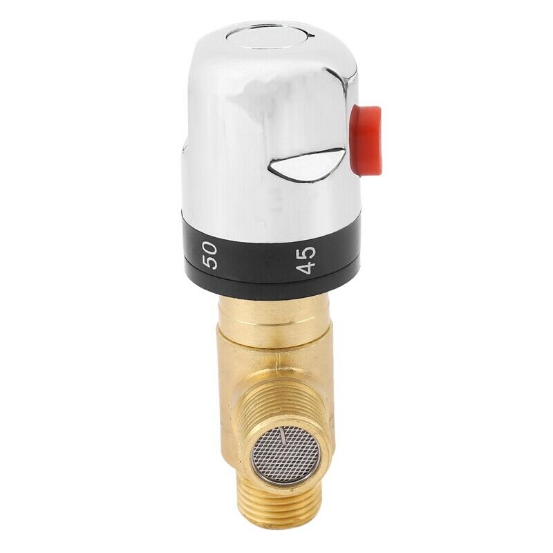 Pipe Thermostat Faucet Thermostatic Mixing Valve Bathroom Water Temperature CoN7